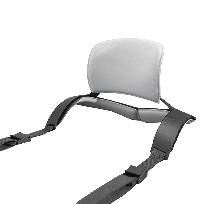Vue trois-quarts arrière du support cervical Colette